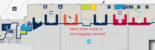 Domestic T2 Airport Driver Meeting Location